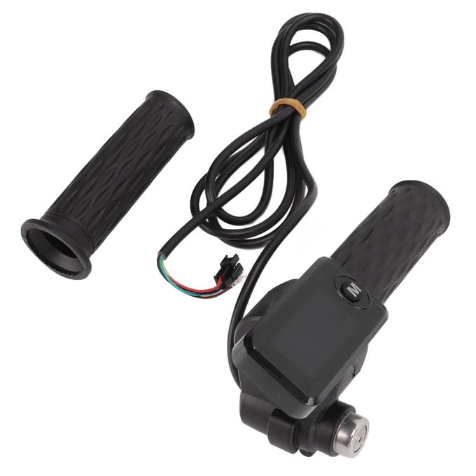 1 paire de poignées d'accélérateur avec écran LCD et câble et clé black