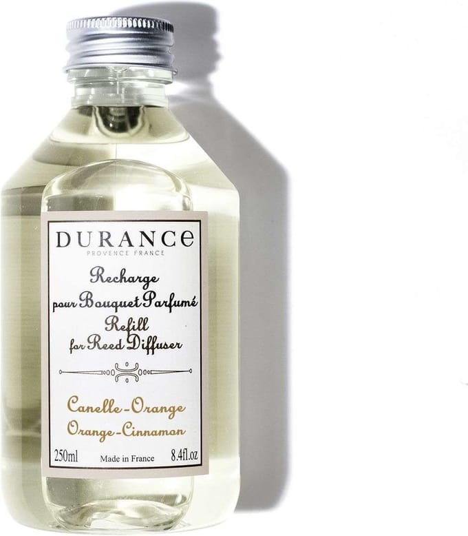Durance - navulling geurstokjes - orange cinnamon - sinaasappel kaneel -250ml