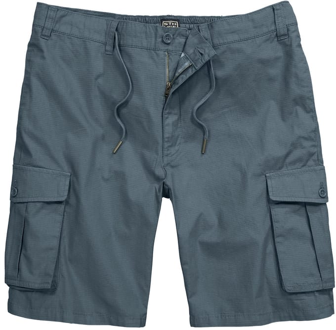 STHUGE - Heren - Cargo-bermuda loose fit ribstop elastische tailleband - Diepblauw - Maat 60