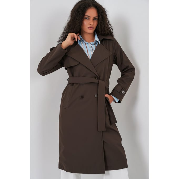 Dubbelzijdige Lange Trenchcoat