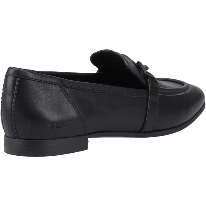 TOMS Lynette Leren Dames Zwarte Instappers