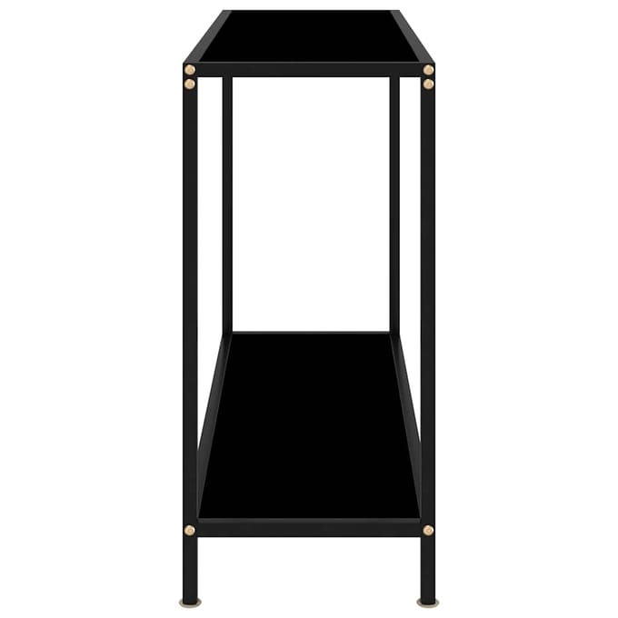 vidaXL - Wandtafel - 100x35x75 - cm - gehard - glas - zwart
