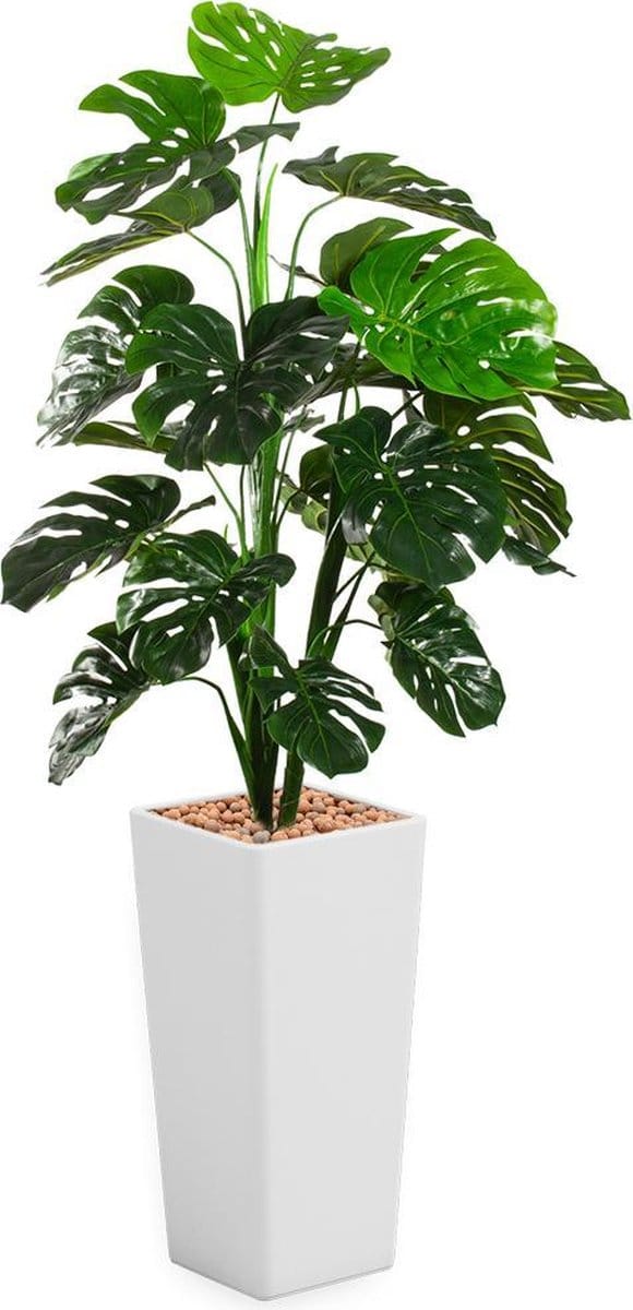 HTT - Kunstplant Monstera in Clou vierkant wit H185 cm