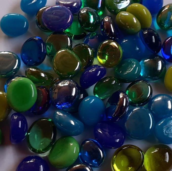Mini Glas Nuggets Mozaiek Steentjes 250 gram Koud mix
