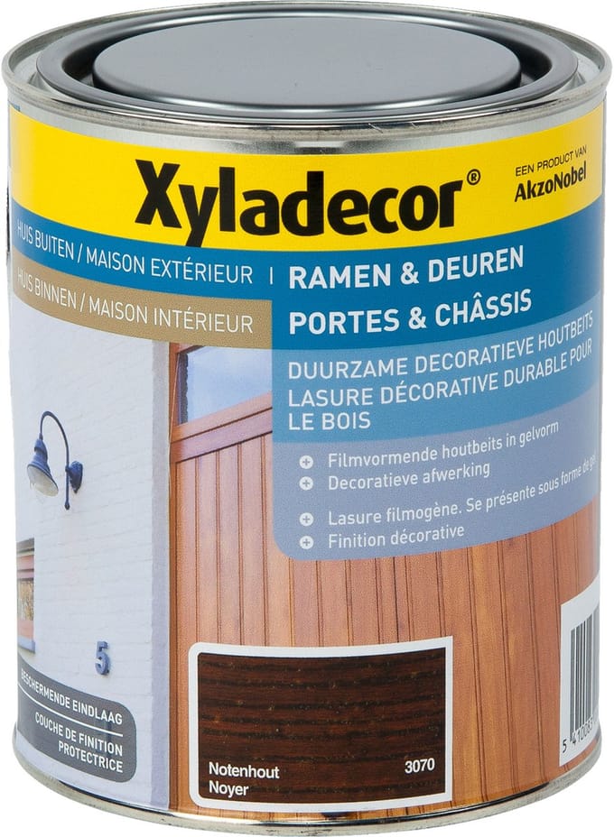 Xyladecor - Ramen & Deuren (Solvent) - Notenhout - 0,75 L