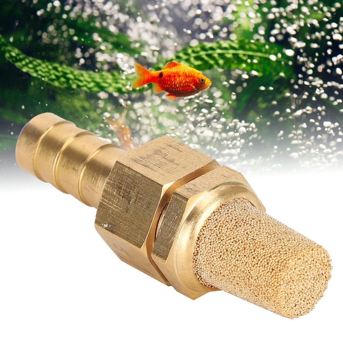 8mm Grès Doré Aquariums Pierres à Bulles Aquarium Pompe Augmentant l'Oxygène Aération Pierre à Air beige