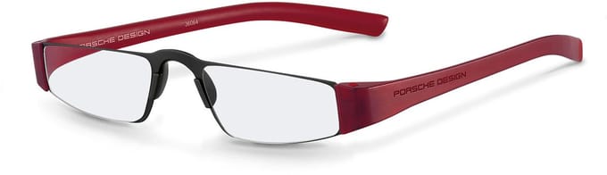 Leesbril Porsche Design P8801-Titanium/Rood-+1.00