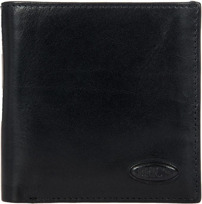 Bric's Monte Rosa Portemonnee RFID Leer 9.5 cm - Jongens - Horizontaal - schwarz