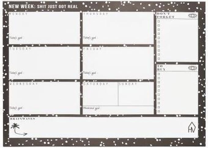 Housevitamin - Weekplanner - Stipjes - A4
