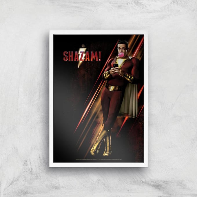 DC Shazam! Giclee Art Print - A2 - White Frame