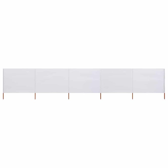 vidaXL - Windscherm - 5-panelen - 600x160 - cm - stof - zandwit
