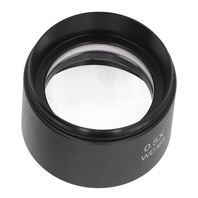 Hulpobjectieflens Aluminiumlegering 0.5X Microscooponderdeel voor SM-serie Stereo Micromirror black