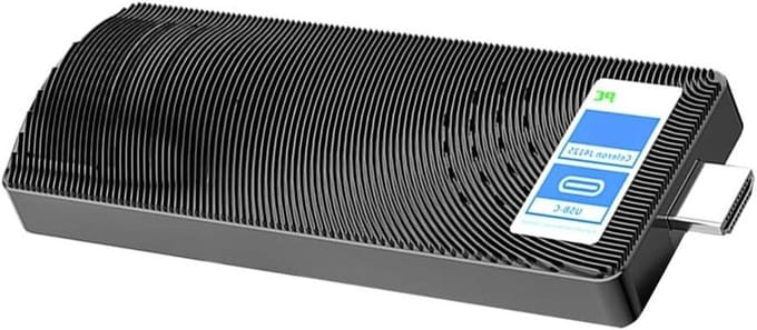 Mini PC Stick - Mini Computer Desktop Computer - Zakelijk Gebruik - Ventilatorloos Ontwerp - 128 GB Opslag - Zwart