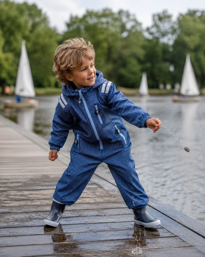 Ducksday Regenpak – Regenoverall – Waterdicht & Ademend – Gerecycled Polyester – Maat 92/98 – Ranger