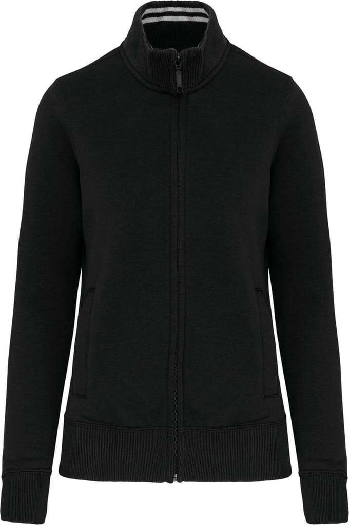 Kariban Damessweater met rits K457 - Black - S