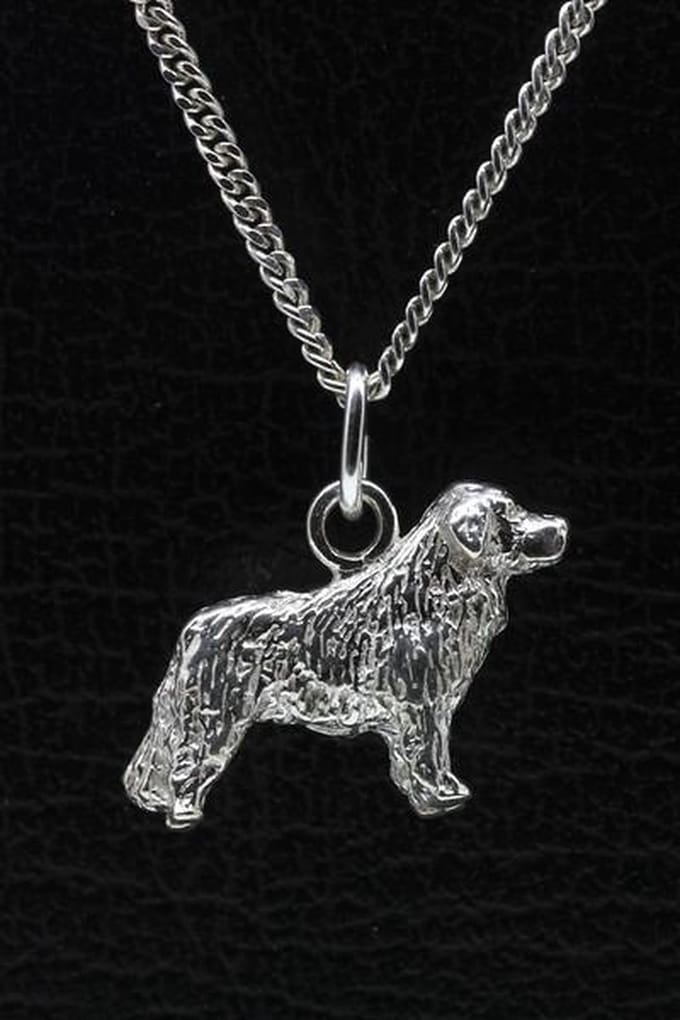 Zilveren Podhalanski owczarek ketting hanger - groot