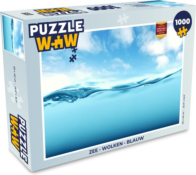 Puzzel Zee - Wolken - Blauw - Legpuzzel - Puzzel 1000 stukjes volwassenen