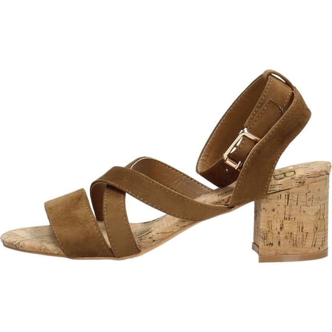SUB55 Sandalen Hak Sandalen Hak - Cognac - Maat 36