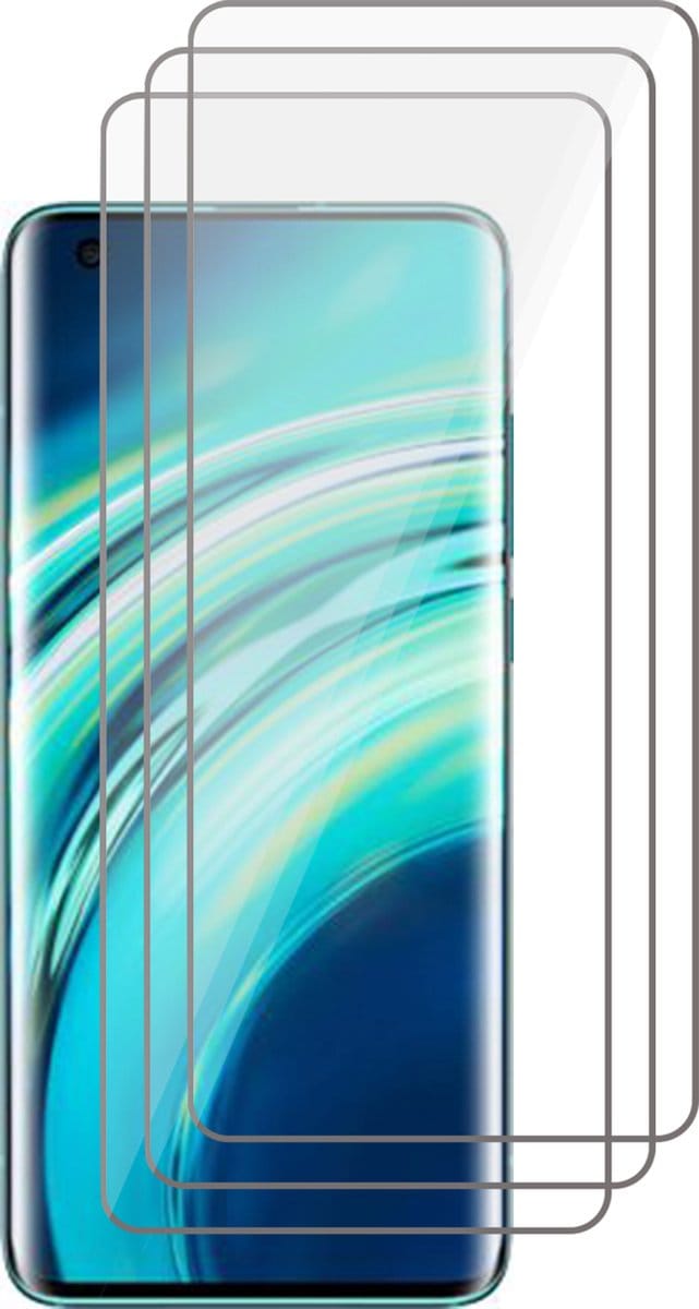 Screenprotector geschikt voor Xiaomi Mi 10 - Screen Protector Glas - 3 stuks