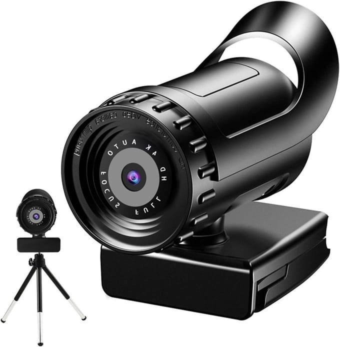 Webcam Full HD - Webcam met microfoon - Videobellen - Automatische scherpstelling - 1080P - Zwart