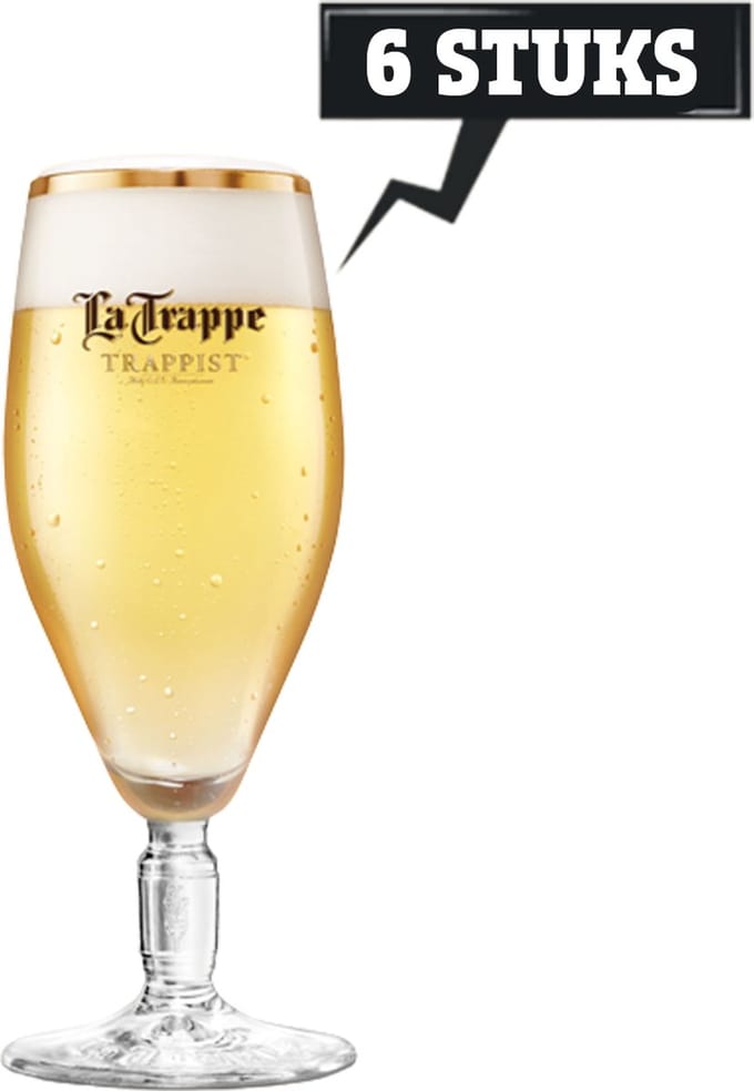 La Trappe bierglas - 30cl - 6 stuks