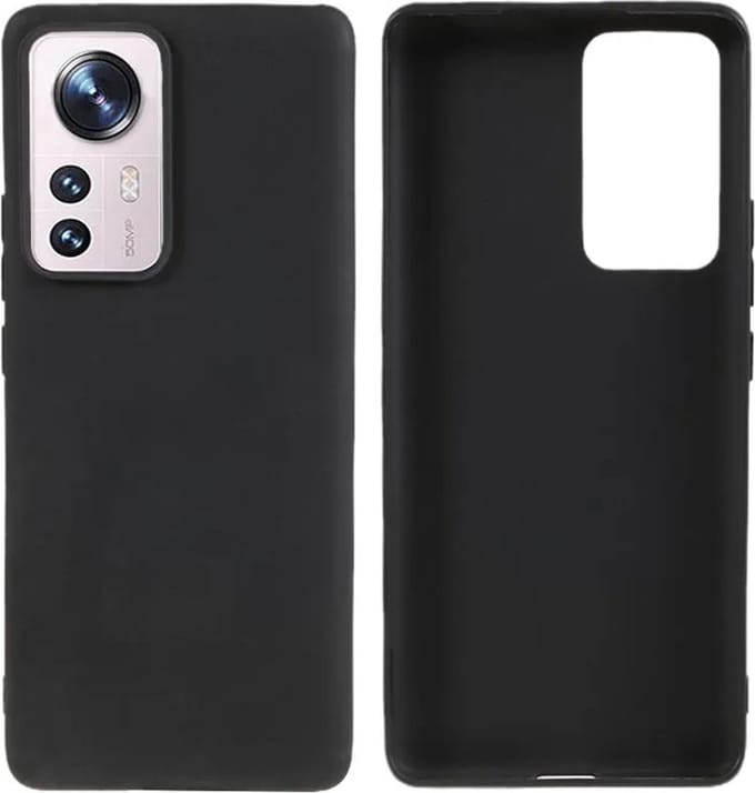 Flexibele achterkant Silicone hoesje Zwart Geschikt voor: Xiaomi 12 Pro