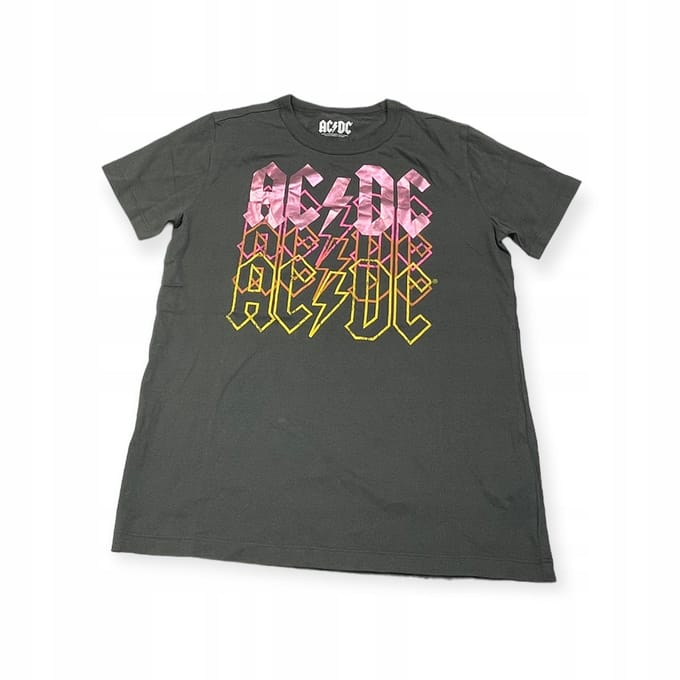 Koszulka T-shirt damski okrągły dekolt AC/DC S brown
