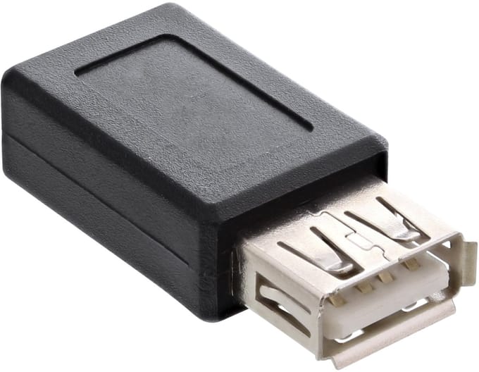 USB Micro B (v) - USB-A (v) adapter - USB2.0 / zwart
