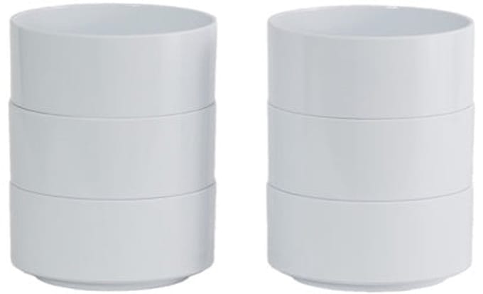 Heller Max Schalen set 6-delig - Ø127mm - H 57mm - Wit