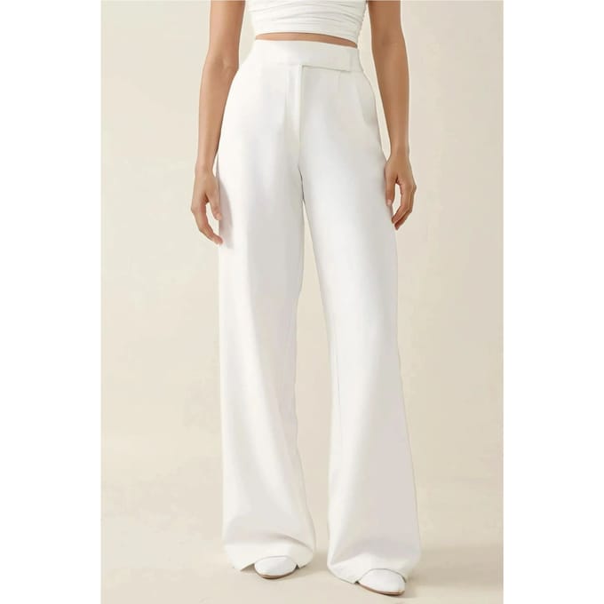 Normale Taille Plissé Palazzo Broek