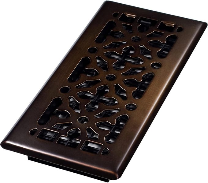 Ventilatierooster voor Vloer 10 x 25 cm Zwart Staal Gotisch Design