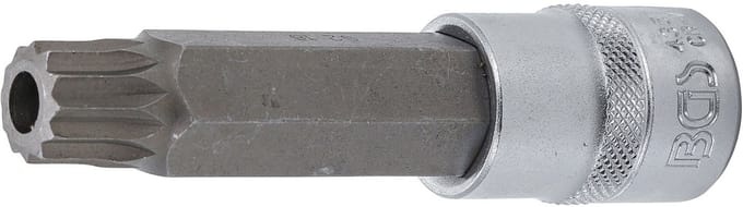 BGS Dopsleutelbit lengte 100 mm 1/2 veeltand (voor XZN) met boring M16