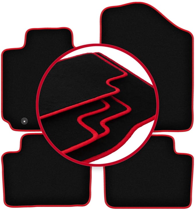 CARLUX-RED automatten voor: Hyundai Veloster coupé (2011-2018)