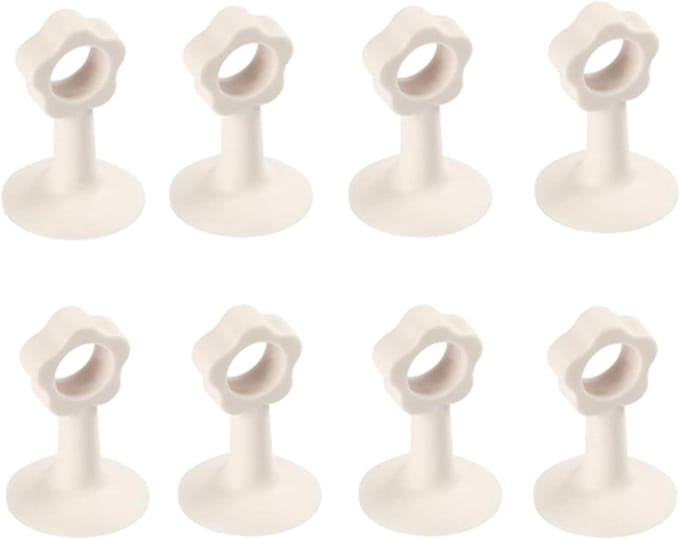 Deurhalte Set - Stille Deurkruk - Muren Beschermen - Anti-botsing Ontwerp - 8 Stuks - Wit
