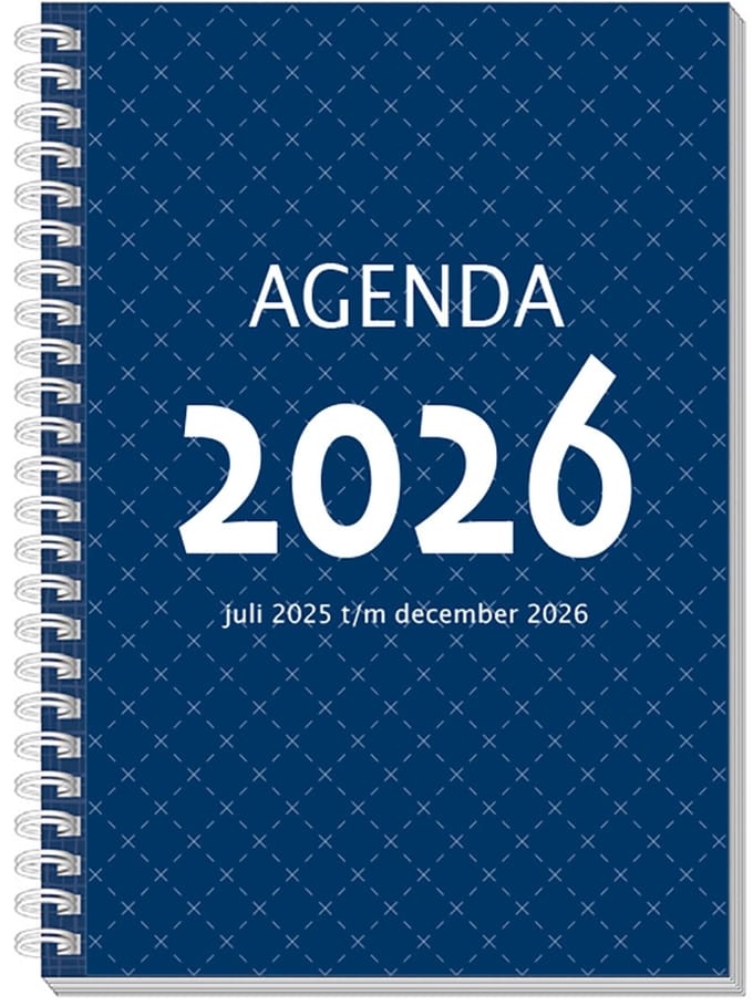 MGPcards - Agenda 2025-2026 - 18 maanden -A5 - 15 x 21 cm - Blauw