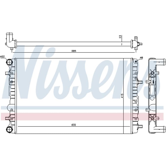 Radiator, motorkoeling NISSENS 65326