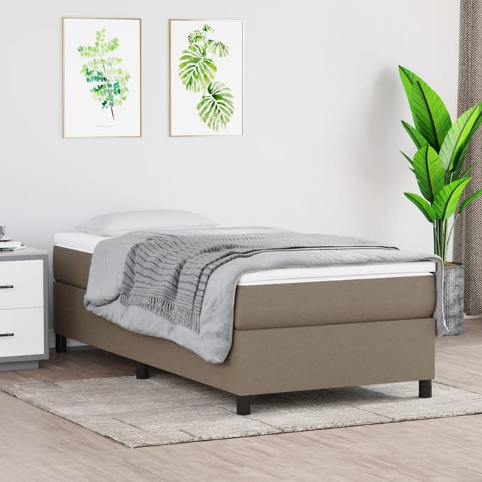 vidaXL - Boxspring - bed - 90x190 - cm - stof - taupe