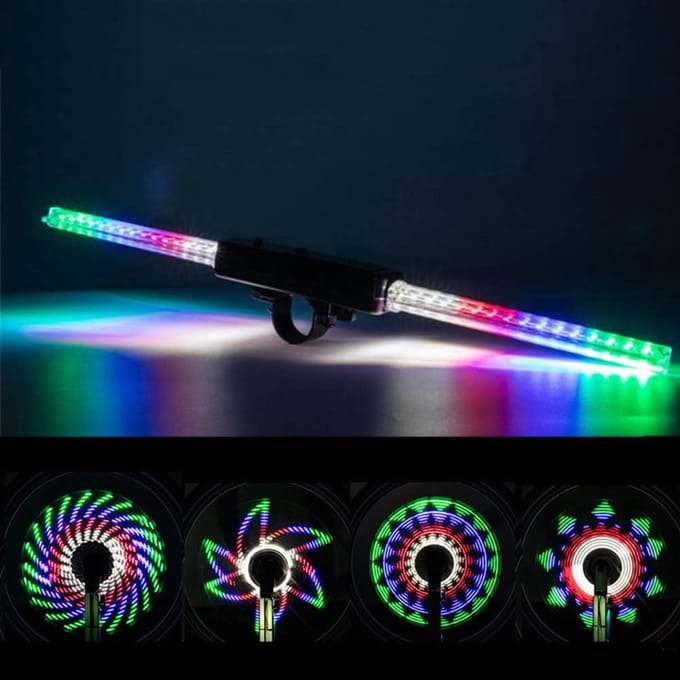 Bicycle Bicycle Lights, Spoke Lights for Bikes, Bicycle Bicycle Lights, Bicycle Tire Lights with 30 Piece Pattern Change, Bicycle Rim Lights