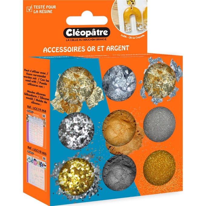 Goud-zilverdeeltjesmix, 9 potjes