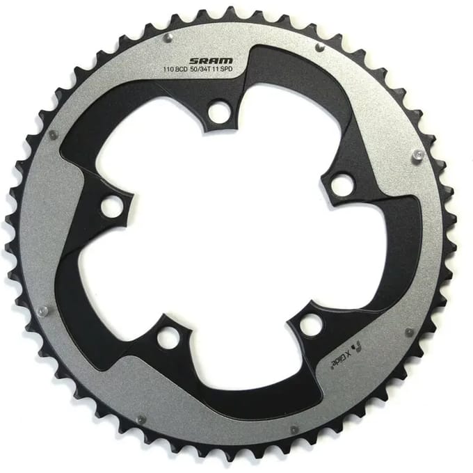 SRAM Road Kettingblad Rood/Force 130 mm boutcirkel Uitvoering 53T, Red 22