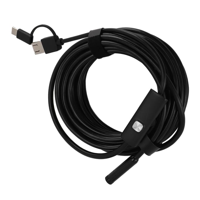 USB C Endoscoop Camera met Instelbaar LED Licht 8mm 1200P Boroscoop met Slangcamera IP68 Waterdicht USB black