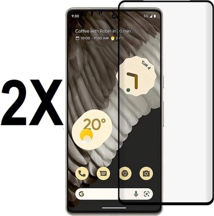 Screenz® - Screenprotector geschikt voor Google Pixel 8a - Tempered glass Screen protector geschikt voor Google Pixel 8a - Beschermglas - Glasplaatje - 2 stuks