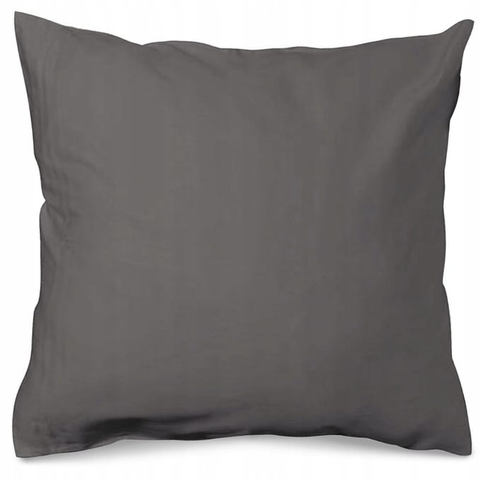 Kussensloop Satin 50x60cm Donkergrijs Katoen