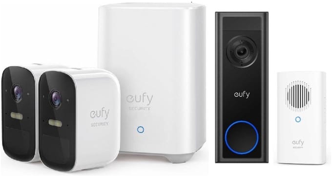 Eufy Cam 2C Draadloze Beveiligingsset + Eufy Video Doorbell C30 met Chime 2