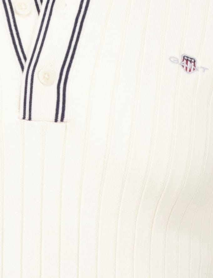 Gant poloshirt korte mouw creme