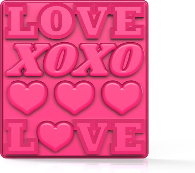 IJsblokjes Vorm, Love, Siliconen, BPA vrij, Roze - Zoku