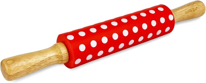 Deegroller - Bakrol - Bakken - Antiaanbaklaag - 38 cm - Rood