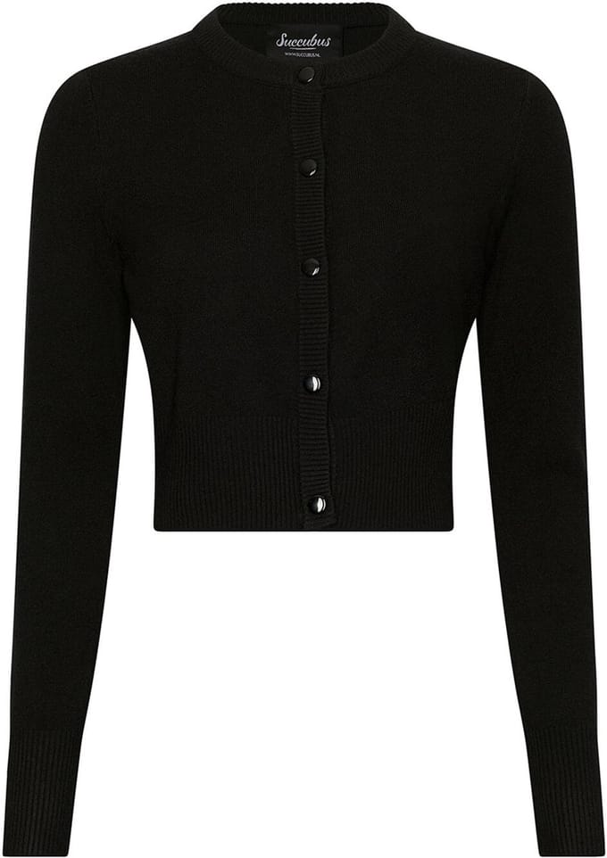 Succubus Clothing Ella 50's Cardigan Zwart