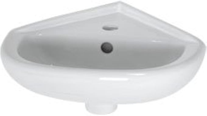 Jika Euroline hoekfontein 44.5x42.5cm wit