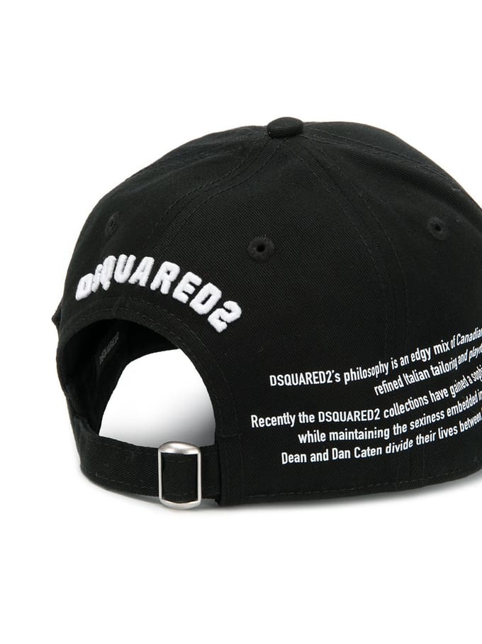 Dsquared2 ICONISCHE baseballpet met geborduurd logo in zwart
